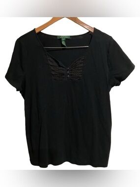 Lauren Ralph Lauren Women’s T-shirt Black Short Sleeve